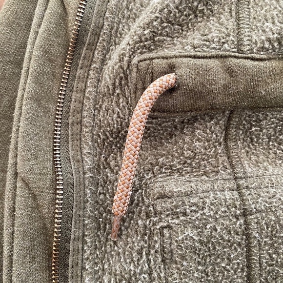 Beaver Canoe green full zip cotton blend jacket with drawstring waist size L - Picture 13 of 15